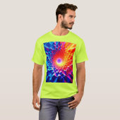 Prismatisch geometrisch kleurwervelontwerp t-shirt (Voorkant volledig)