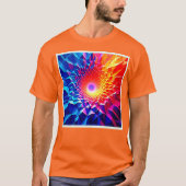 Prismatisch geometrisch kleurwervelontwerp t-shirt (Voorkant)