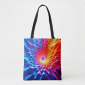 Prismatisch geometrisch kleurwervelontwerp tote bag (Voorkant)