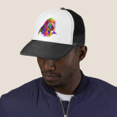 Prismatisch-Geometrische-Leeuw Trucker Pet (In situ)