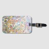 Prismatisch Glas-in-Lood Effect - Regenboog Prisma Bagagelabel (Voorkant (horizontaal))