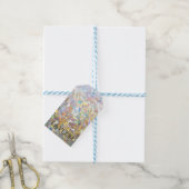 Prismatisch Glas-in-Lood Effect - Regenboog Prisma Cadeaulabel (Met Touw)