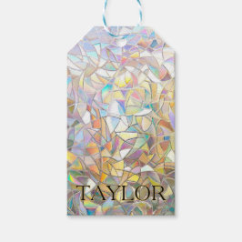 Prismatisch Glas-in-Lood Effect - Regenboog Prisma Cadeaulabel