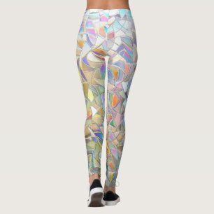 Prismatisch Glas-in-Lood Effect - Regenboog Prisma Leggings