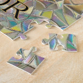 Prismatisch Glas-in-Lood Effect - Regenboog Prisma Legpuzzel (Zijkant)