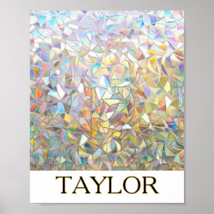 Prismatisch Glas-in-Lood Effect - Regenboog Prisma Poster