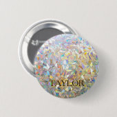 Prismatisch Glas-in-Lood Effect - Regenboog Prisma Ronde Button 5,7 Cm (Voorkant /achterkant)