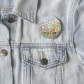 Prismatisch Glas-in-Lood Effect - Regenboog Prisma Ronde Button 5,7 Cm (In situ)