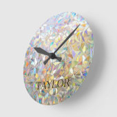Prismatisch Glas-in-Lood Effect - Regenboog Prisma Ronde Klok (Hoek)