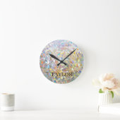 Prismatisch Glas-in-Lood Effect - Regenboog Prisma Ronde Klok (Huis)