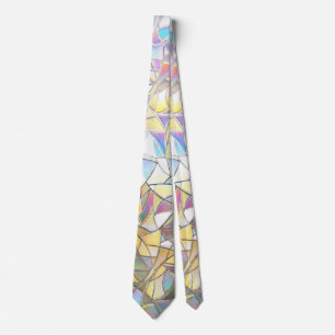 Prismatisch Glas-in-Lood Effect - Regenboog Prisma Stropdas