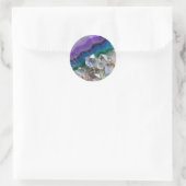 Prismatisch Kwarts Fusie Levendig Kristal Design Ronde Sticker (Tas)