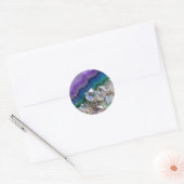 Prismatisch Kwarts Fusie Levendig Kristal Design Ronde Sticker (Envelop)