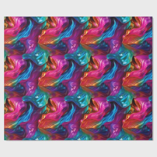 Prismatisch neon cadeaupapier (Vlak)
