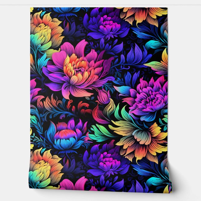 Prismatisch Petalscape Botanisch Behang (Afrollen)