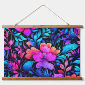 Prismatisch Petalscape Botanisch Hangend Wandkleed (Voorkant)