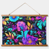 Prismatisch Petalscape Botanisch Hangend Wandkleed (Voorkant)