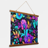 Prismatisch Petalscape Botanisch Hangend Wandkleed (Gebogen)