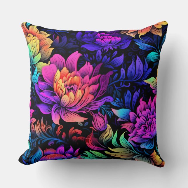 Prismatisch Petalscape Botanisch Kussen (Voorkant)