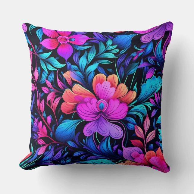 Prismatisch Petalscape Botanisch Kussen (Voorkant)