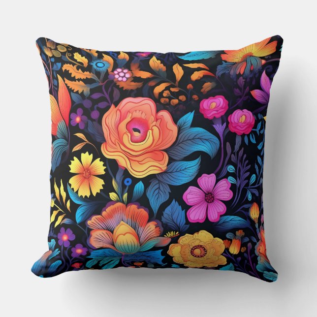 Prismatisch Petalscape Botanisch Kussen (Voorkant)