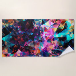 Prismatisch Spectrum–Abstracte Kristal Mozaïek Ont Strandlaken