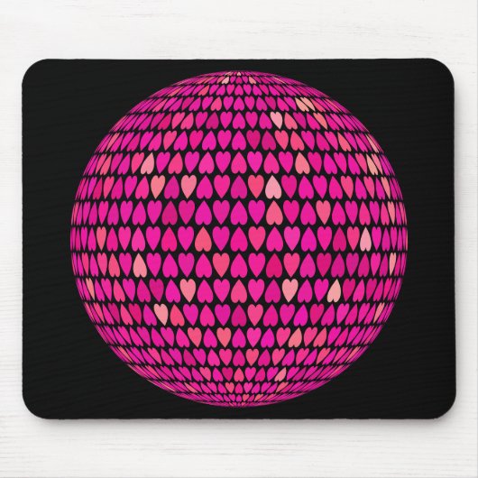 Prismatische afwisselende hartenbol muismat (Voorkant)