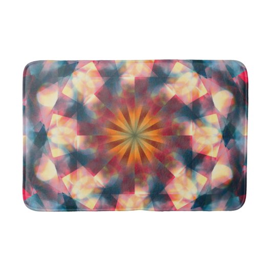 Prismatische caleidoscopische psychedelische manda badmat (Voorkant)