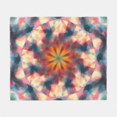 Prismatische caleidoscopische psychedelische manda fleece deken (Voorkant (Horizontaal))