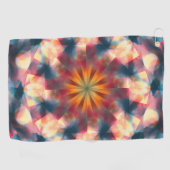 Prismatische caleidoscopische psychedelische manda golfhanddoek (Horizontaal)
