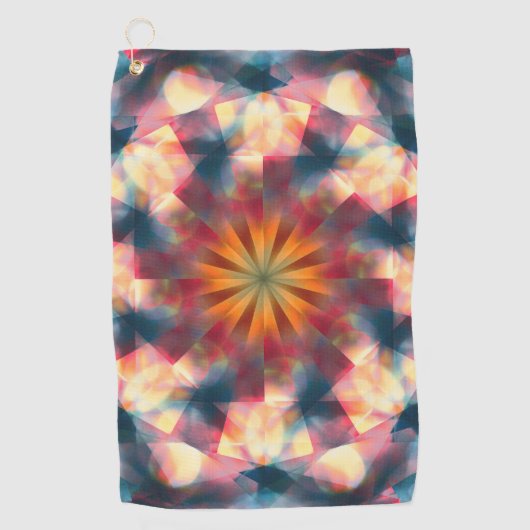 Prismatische caleidoscopische psychedelische manda golfhanddoek (Voorkant)
