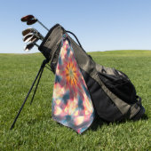 Prismatische caleidoscopische psychedelische manda golfhanddoek (Groen)