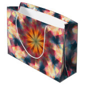 Prismatische caleidoscopische psychedelische manda groot cadeauzakje (Achterkant Gekanteld)