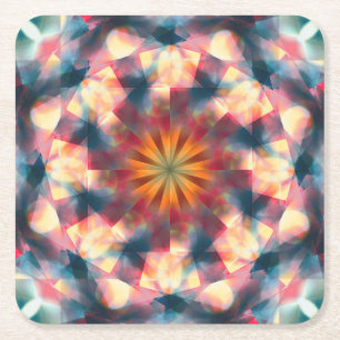 Prismatische caleidoscopische psychedelische manda kartonnen onderzetters
