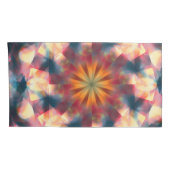 Prismatische caleidoscopische psychedelische manda kussensloop (Achterkant-Rechts)