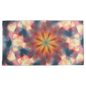 Prismatische caleidoscopische psychedelische manda kussensloop (Voorkant-Rechts)