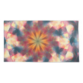 Prismatische caleidoscopische psychedelische manda kussensloop (Achterkant-Links)