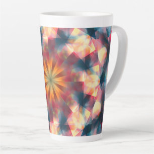 Prismatische caleidoscopische psychedelische manda latte mok