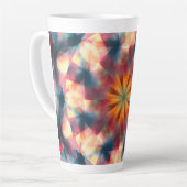 Prismatische caleidoscopische psychedelische manda latte mok (Linkerhoek)