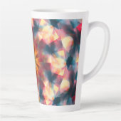 Prismatische caleidoscopische psychedelische manda latte mok (Rechts)