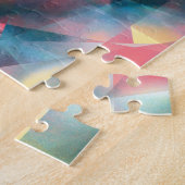 Prismatische caleidoscopische psychedelische manda legpuzzel (Zijkant)