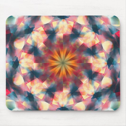 Prismatische caleidoscopische psychedelische manda muismat (Voorkant)