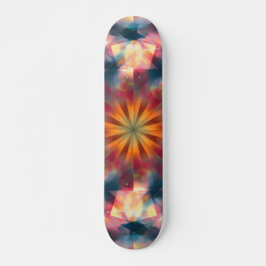 Prismatische caleidoscopische psychedelische manda persoonlijk skateboard (Voorkant)