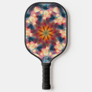 Prismatische caleidoscopische psychedelische manda pickleball paddle
