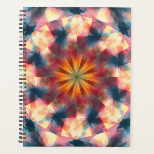 Prismatische caleidoscopische psychedelische manda planner (Voorkant)