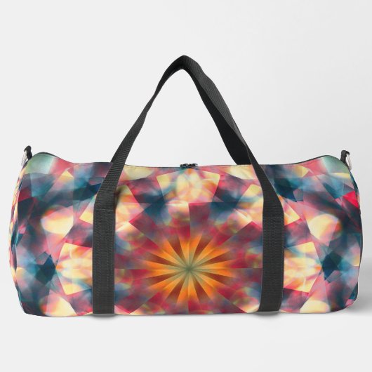 Prismatische caleidoscopische psychedelische manda plunjezak (Voorkant)