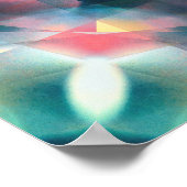 Prismatische caleidoscopische psychedelische manda poster (Hoek)