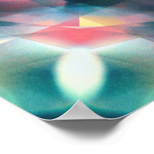 Prismatische caleidoscopische psychedelische manda poster (Hoek)