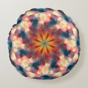 Prismatische caleidoscopische psychedelische manda rond kussen