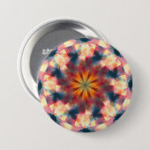 Prismatische caleidoscopische psychedelische manda ronde button 7,6 cm (Voorkant /achterkant)